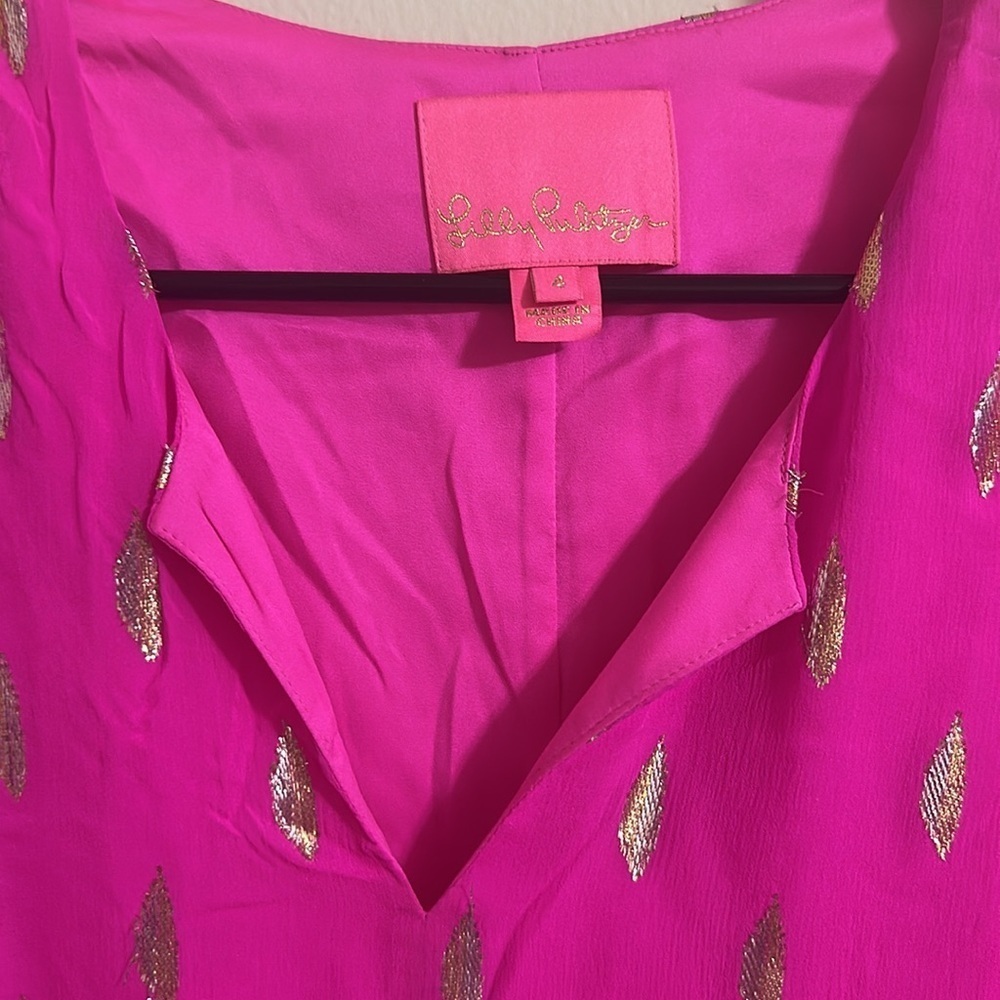 EUC Lilly Pulitzer Shalynn Silk Caftan - Picture 3 of 5